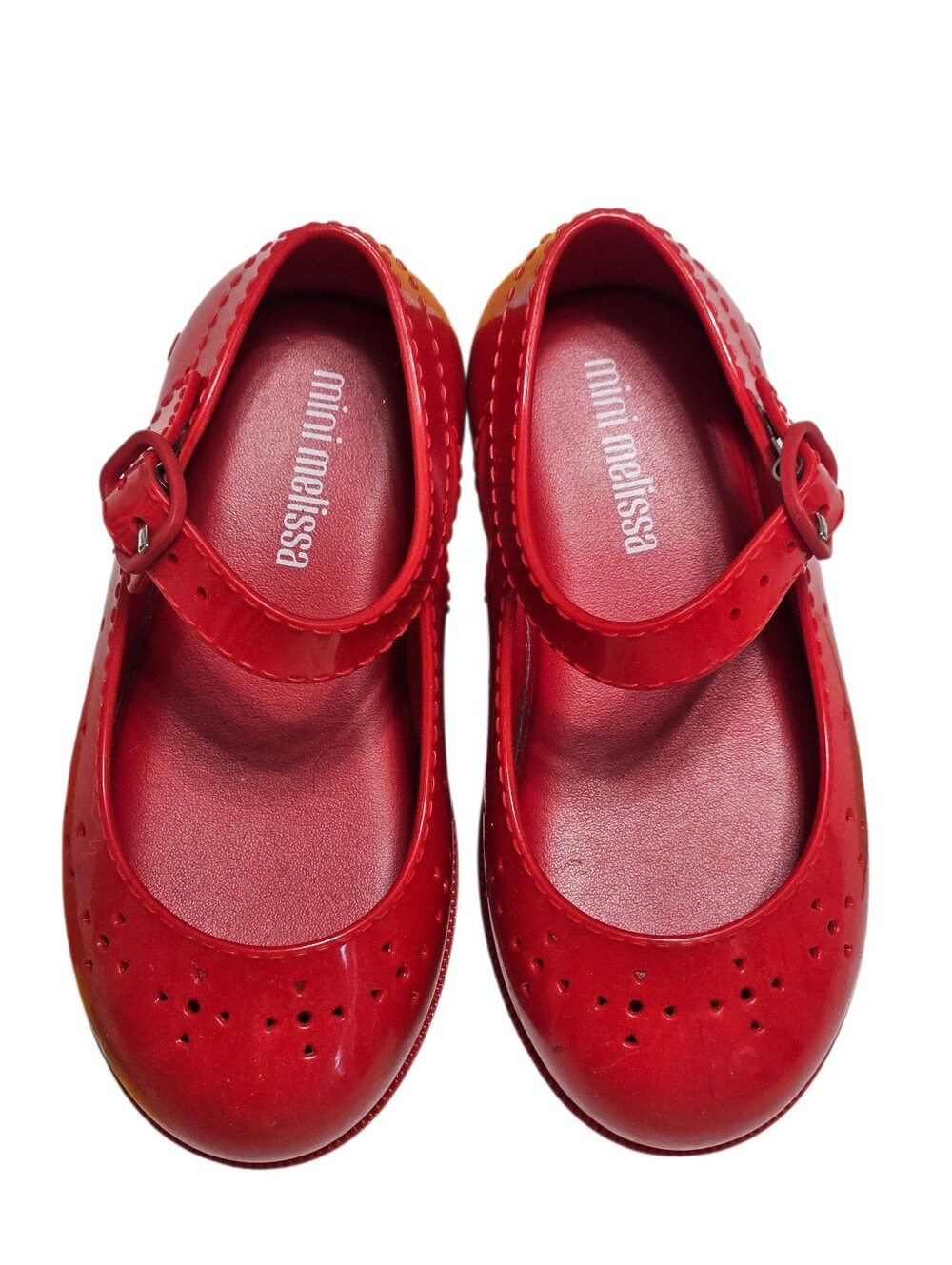 Mini Melissa Vibrant Red Dress Shoes - Picture 1 of 8